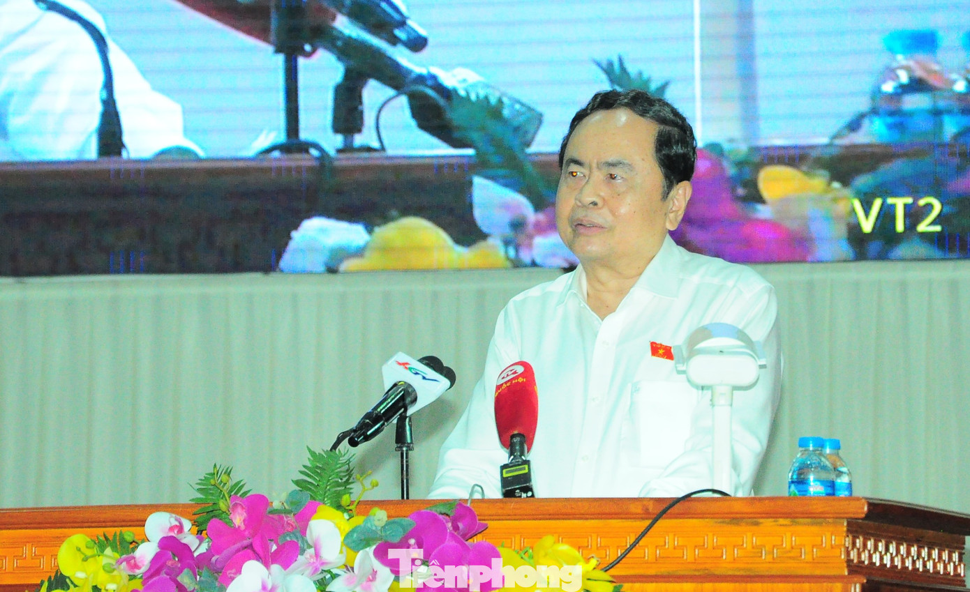 Chủ tịch Quốc hội Trần Thanh Mẫn phát biểu tại hội nghị. Ảnh: CK