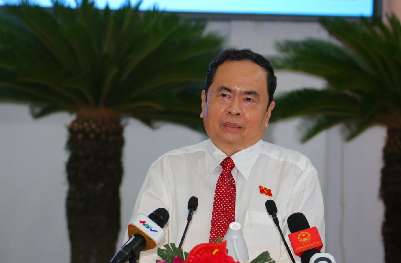 Phó Chủ tịch Thường trực Quốc hội Trần Thanh Mẫn phát biểu tại kỳ họp. Ảnh: DK