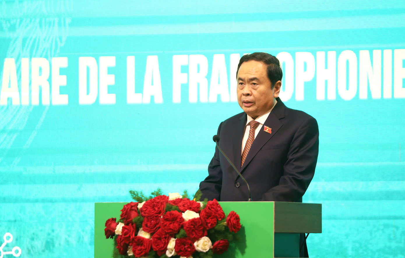 Chủ tịch Quốc hội Trần Thanh Mẫn phát biểu tại hội nghị.