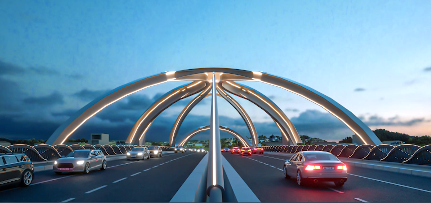 Phối cảnh cầu Nguyễn Chí Thanh. Phối cảnh cầu Nguyễn Chí Thanh.