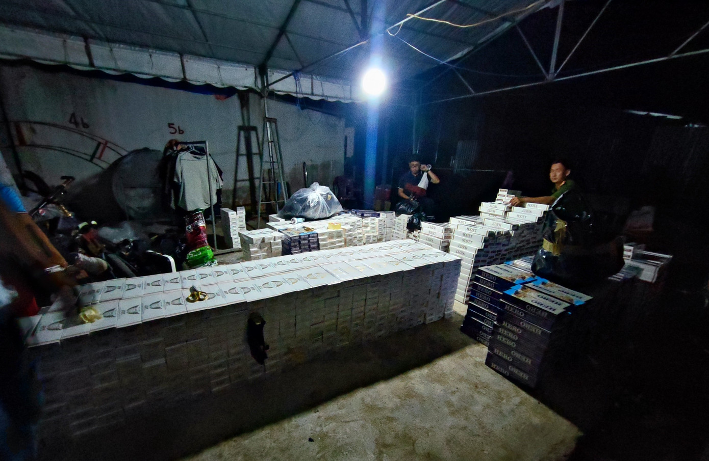 Số thuốc lá lậu bị thu giữ.