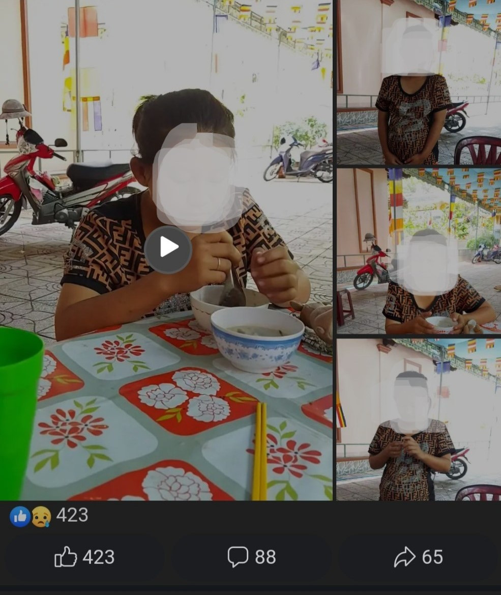 Hình ảnh bé gái mang thai 8 tháng đăng tải trên mạng xã hội. Hình ảnh bé gái mang thai 8 tháng đăng tải trên mạng xã hội.