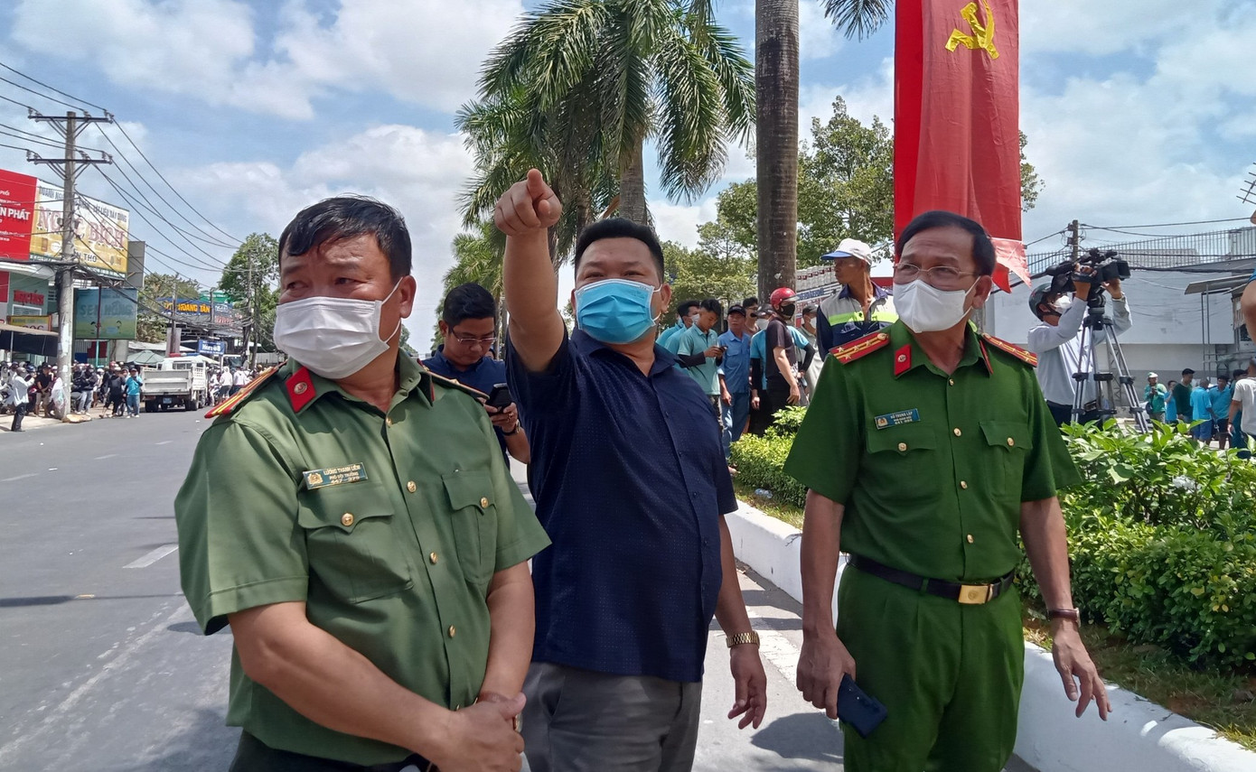 Lãnh đạo Công an TP. Cần Thơ có mặt tại hiện trường.