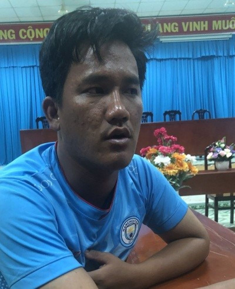 Trần Minh Khương lúc vừa bị bắt. Ảnh: MT