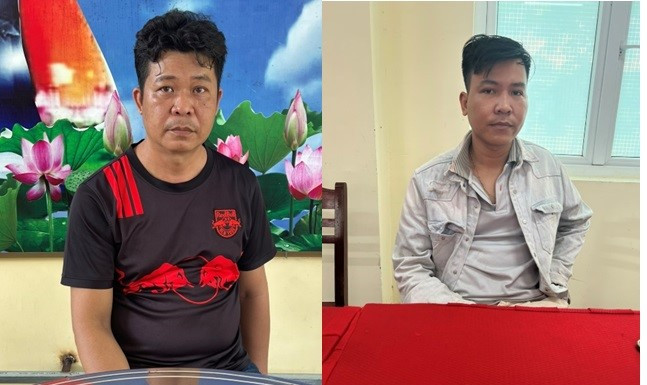 Hai đối tượng Nguyễn Hữu Nghĩa (trái) và Nguyễn Thanh Nguyên.