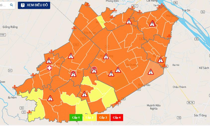 Bản đồ COVID-19 mới cập nhật của tỉnh Hậu Giang. Bản đồ COVID-19 mới cập nhật của tỉnh Hậu Giang.