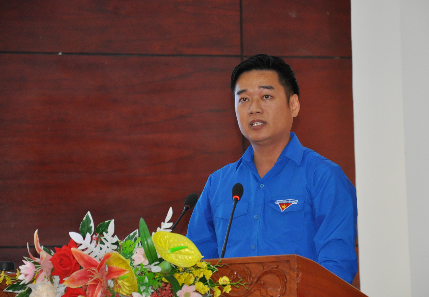 Anh Bùi Hữu Lộc - Bí thư Tỉnh Đoàn Hậu Giang phát biểu tại hội thảo. Anh Bùi Hữu Lộc - Bí thư Tỉnh Đoàn Hậu Giang phát biểu tại hội thảo.