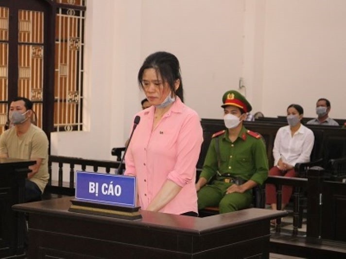 Bị cáo Nguyễn Thị Mỹ Cơ tại tòa. Ảnh: P.H