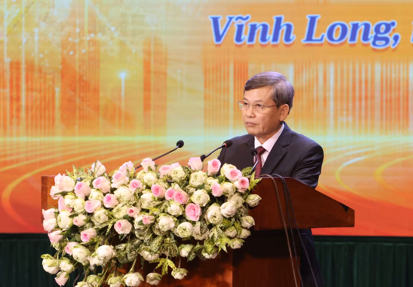 Bí thư Trung ương Đảng, Chánh án TAND Tối cao - Lê Minh Trí phát biểu.