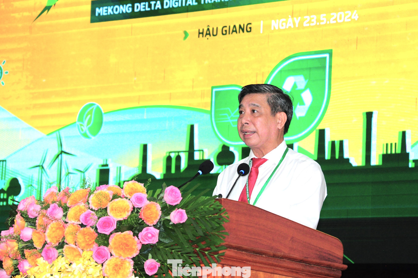 Chủ tịch UBND tỉnh Hậu Giang Đồng Văn Thanh phát biểu tại sự kiện. Ảnh: CK. Chủ tịch UBND tỉnh Hậu Giang Đồng Văn Thanh phát biểu tại sự kiện. Ảnh: CK.