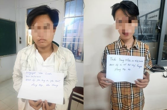 Hai đối tượng N.V.L (trái) và T.T.N.