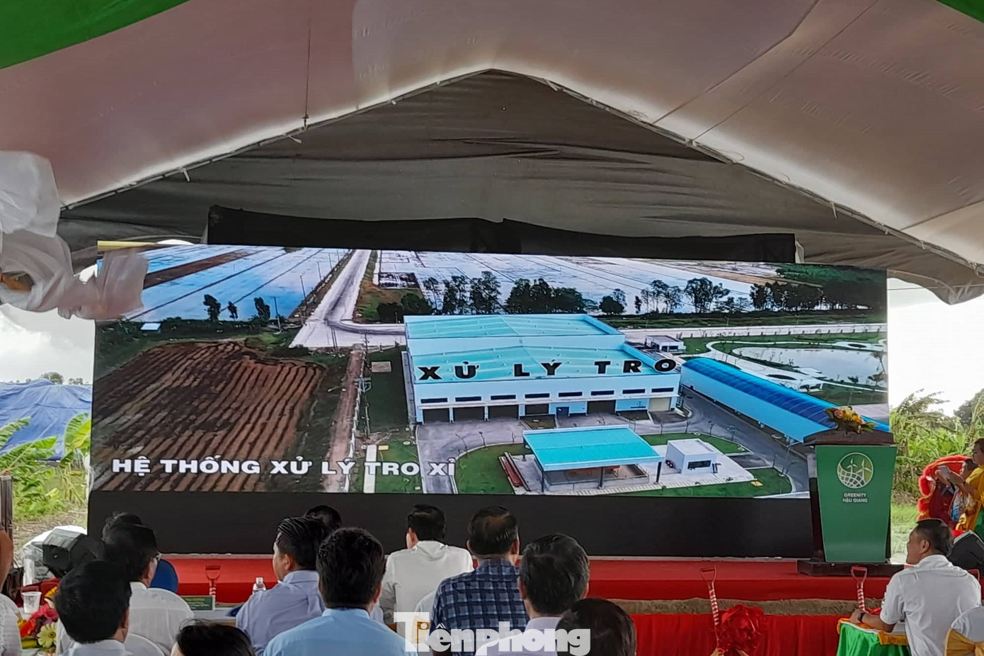 Mô hình nhà máy được trình chiếu tại lễ khởi công dự án năm 2020 (Ảnh: CK).