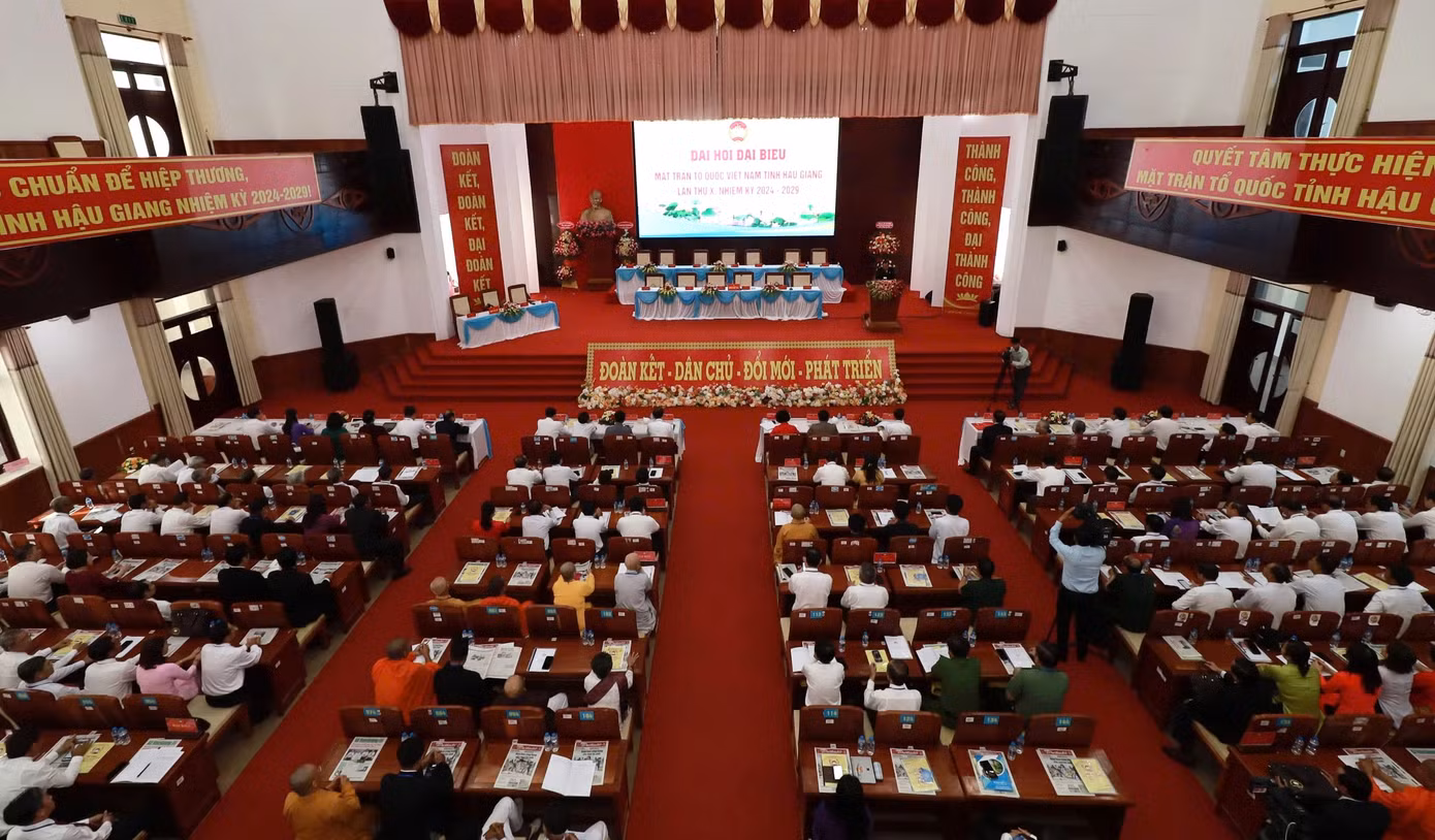 Toàn cảnh Đại hội MTTQ Hậu Giang. Ảnh: T.Quân