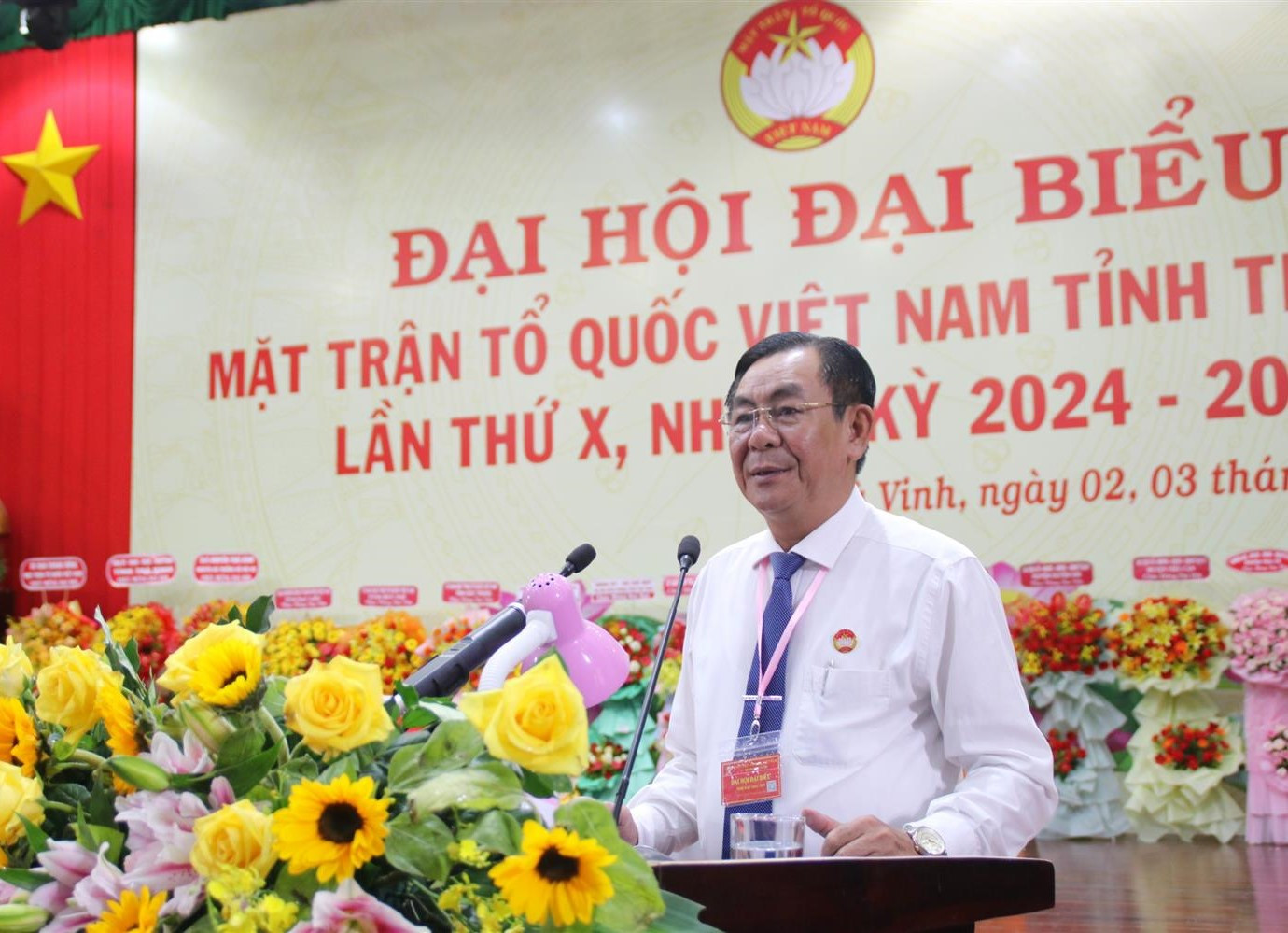 Ông Lê Thanh Bình - Chủ tịch Ủy ban MTTQ Việt Nam tỉnh Trà Vinh khóa X, nhiệm kỳ 2024-2029. Ảnh: Trúc Phương