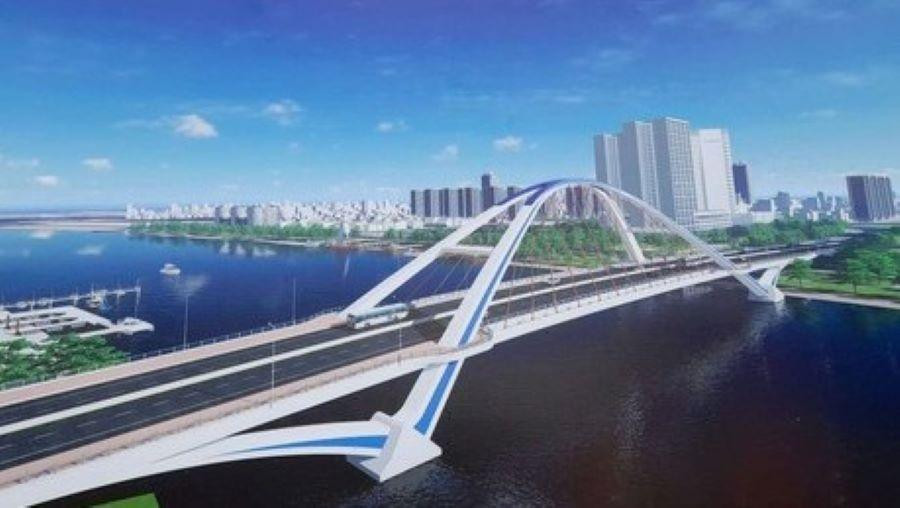 Phối cảnh cầu Trần Hoàng Na. Phối cảnh cầu Trần Hoàng Na.