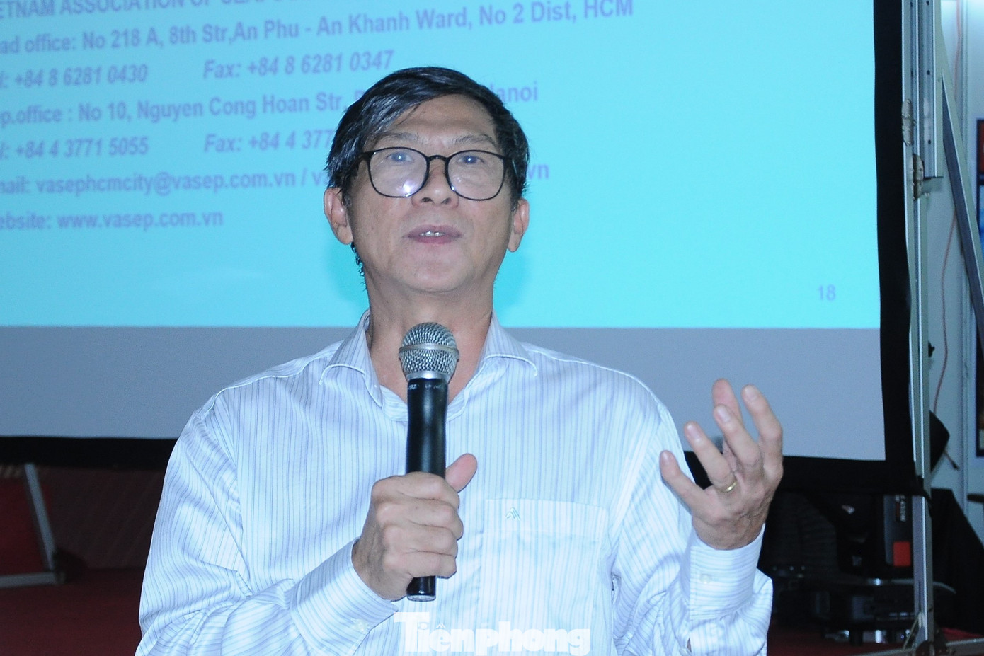 Ông Trương Đình Hòe - Tổng Thư ký VASEP phát biểu tại sự kiện (Ảnh: Cảnh Kỳ).