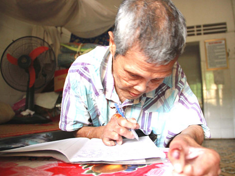 Cụ thơ Phạm Dương Mềm. Ảnh: nguyễn huy