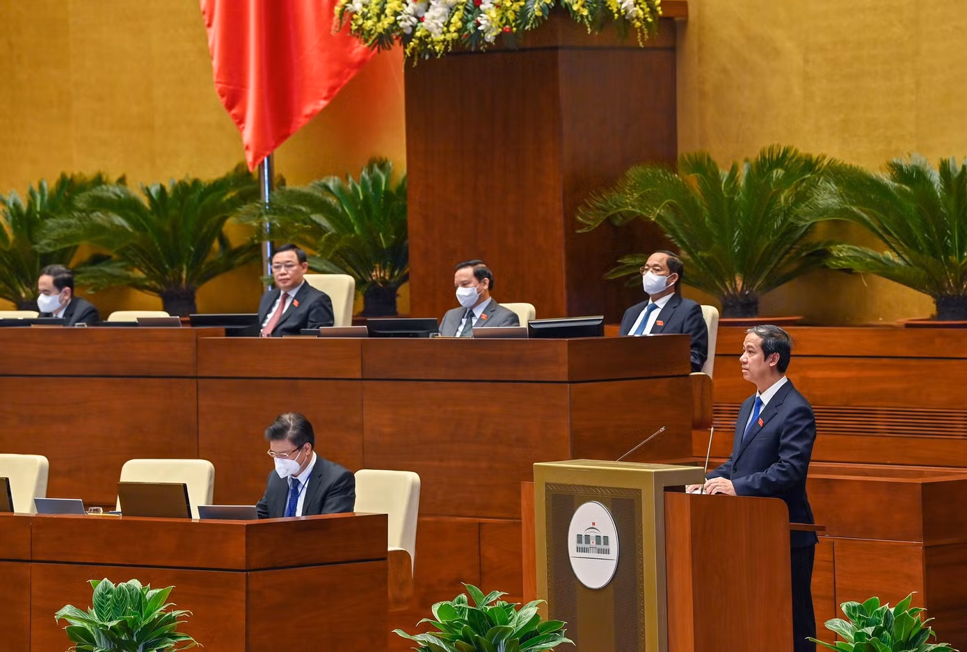 Bộ trưởng Nguyễn Kim Sơn: "Không đưa nguyên chương trình dạy bình thường vào dạy trực tuyến". Ảnh: VGP