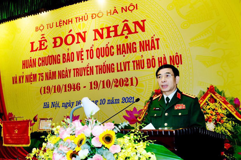 Đại tướng Phan Văn Giang, Bộ trưởng Bộ Quốc phòng phát biểu tại buổi lễ