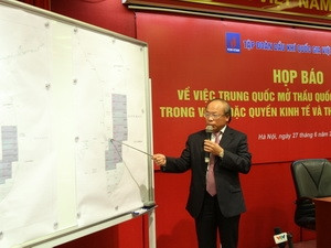 Tổng Giám đốc PVN Đỗ Văn Hậu tại buổi họp báo