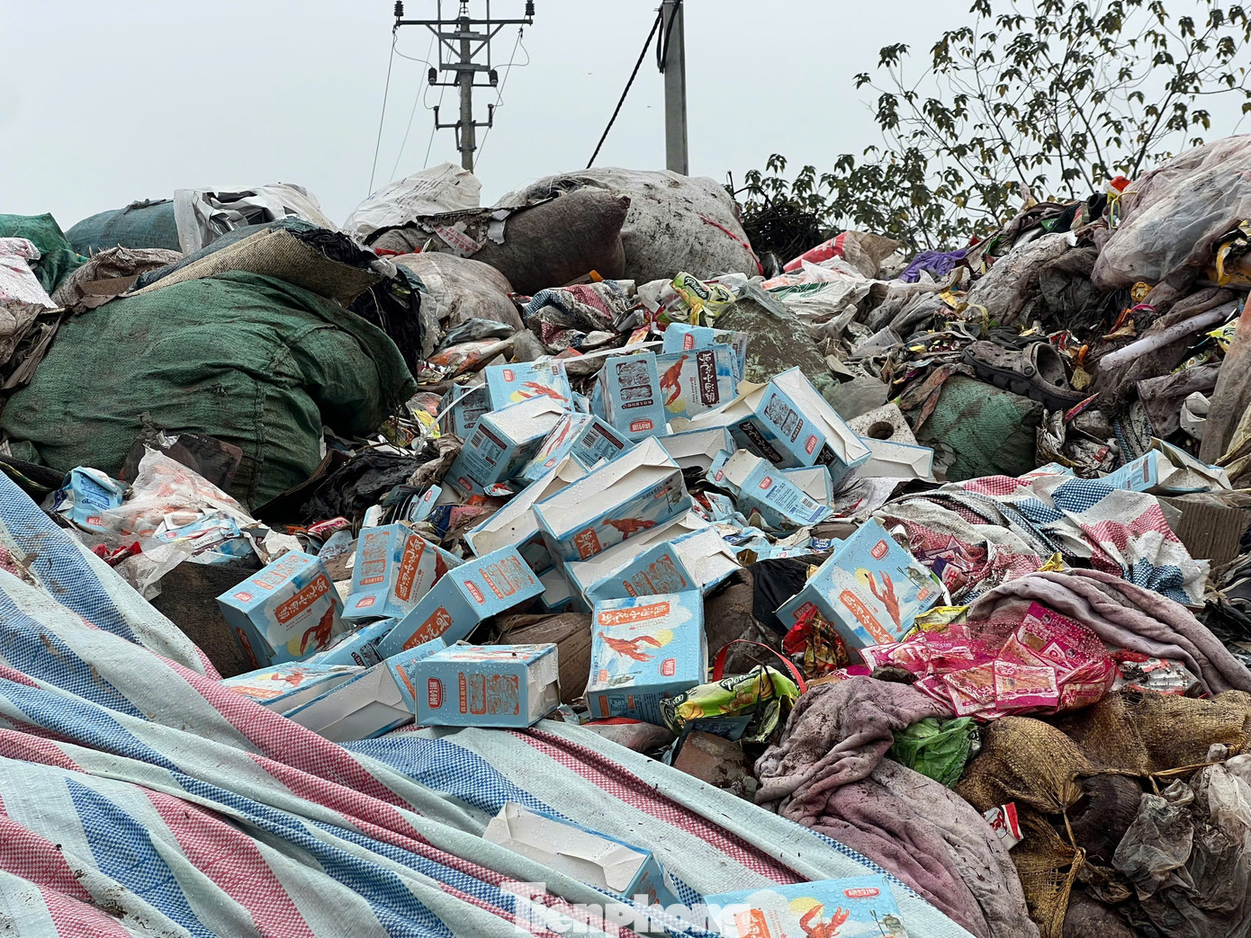 Ước tính rác thải đổ ra tại bãi rác thuộc Khu công nghiệp La Phù khoảng 70 tấn. Đến nay lực lượng chức năng đã thu gom, tiêu hủy được khoảng 30 tấn rác thải.