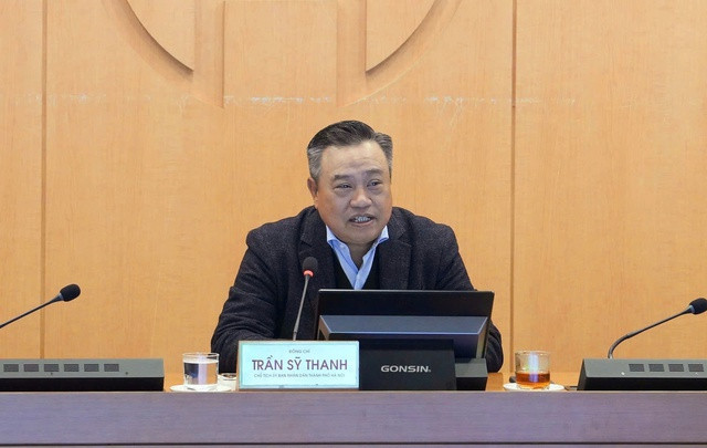 Chủ tịch UBND thành phố Hà Nội Trần Sỹ Thanh. Ảnh: Minh Anh Chủ tịch UBND thành phố Hà Nội Trần Sỹ Thanh. Ảnh: Minh Anh