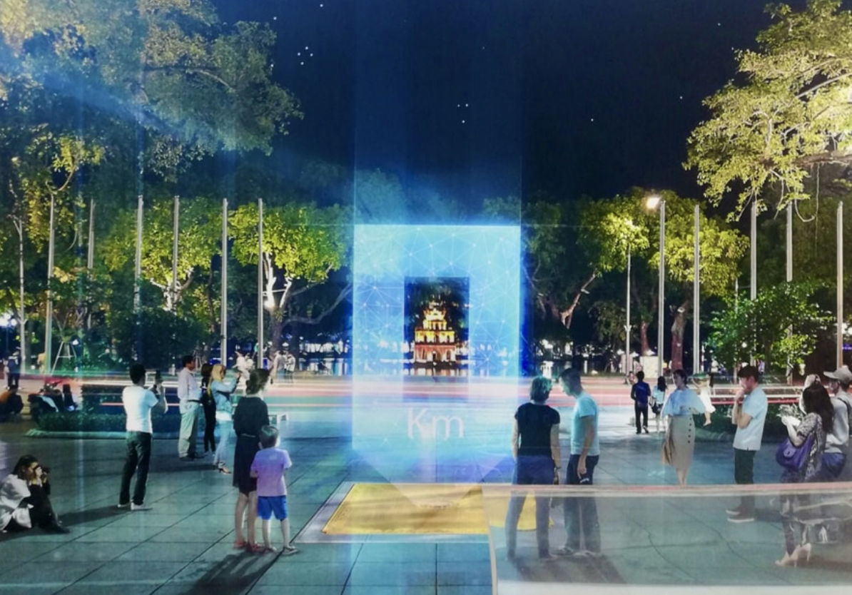 Phối cảnh biểu tượng Km0 Phối cảnh biểu tượng Km0