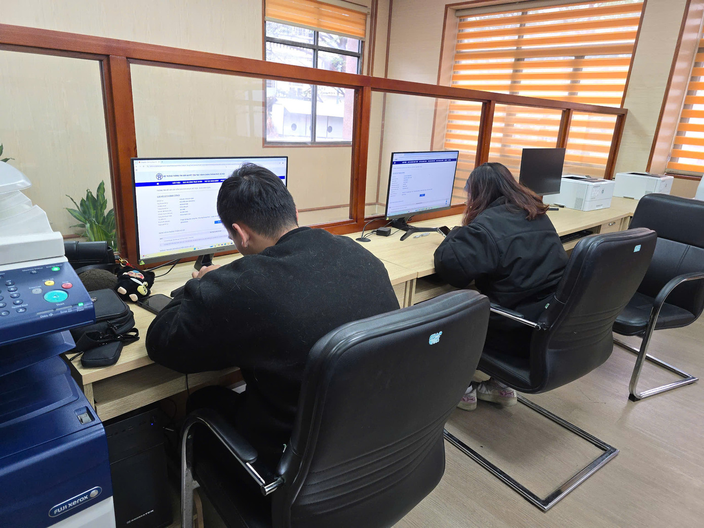 Khu vực khai hồ sơ tại UBND quận Hai Bà Trưng