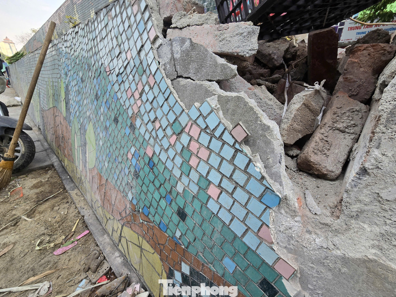 Hiện trạng con đường gốm sứ bị phá vào tháng 12/2024.
