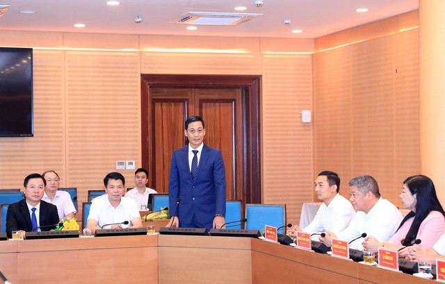 Ông Lê Thanh Nam, tân Chánh văn phòng UBND TP Hà Nội tại hội nghị