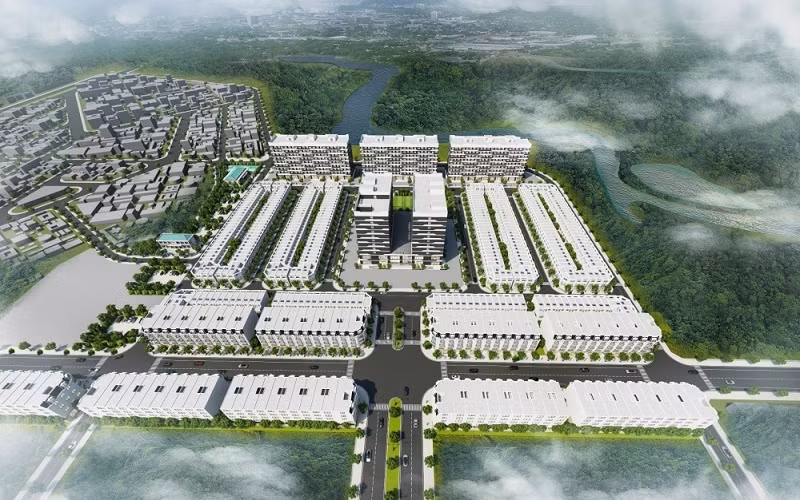 Phối cảnh dự án khu nhà ở xã hội Thiện Kế Xanh