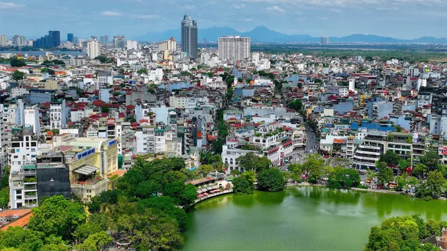 Quảng trường Đông Kinh - Nghĩa Thục nhìn từ trên cao. Ảnh: Như Ý