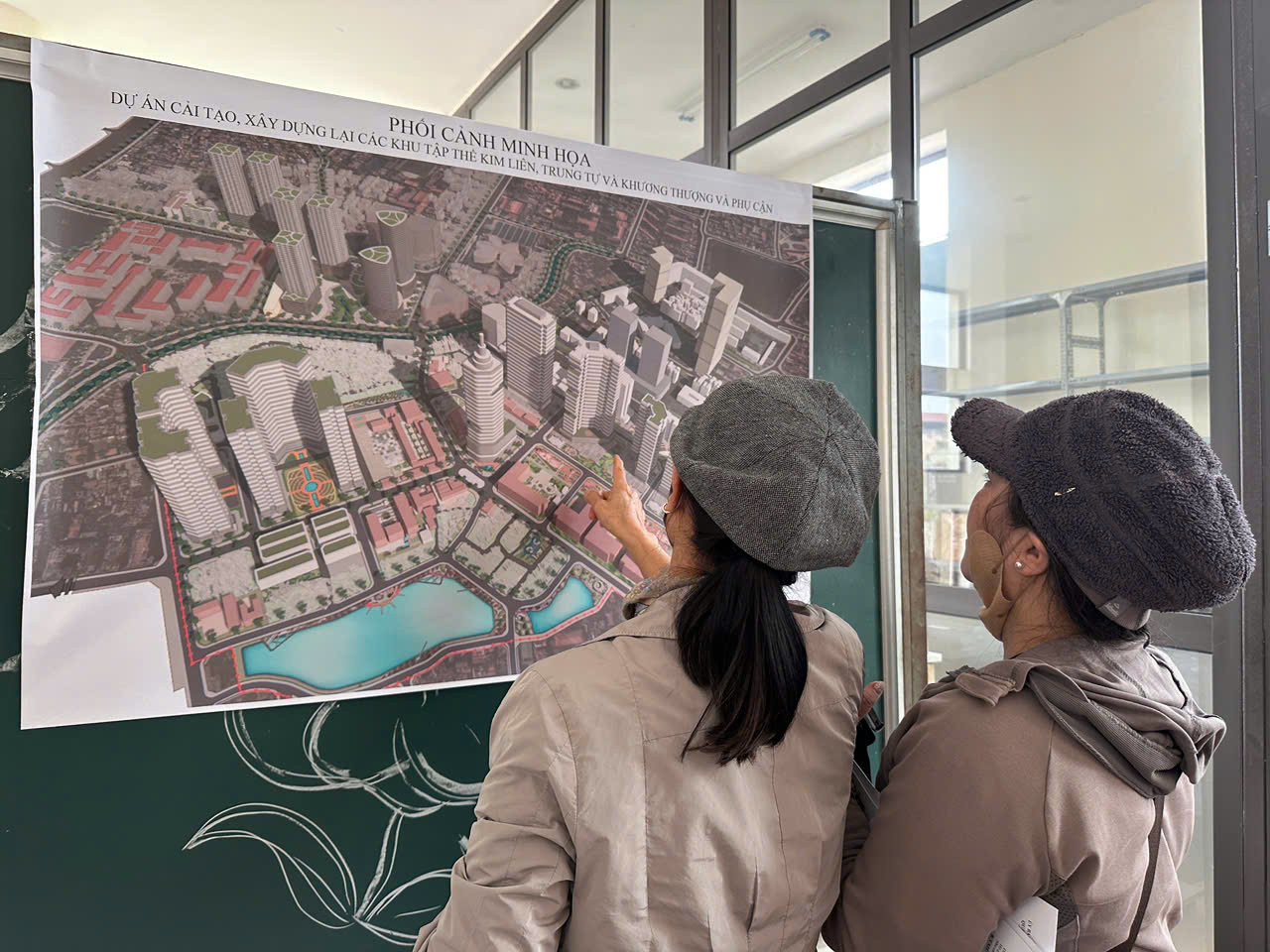 Cư dân nghiên cứu phối cảnh khu tập thể Kim Liên sau cải tạo