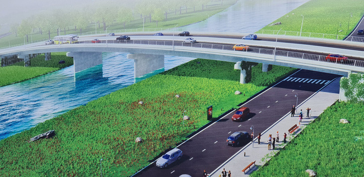 Bình Dương xây tuyến đường dọc sông Thị Tính đoạn thị xã Bến Cát Bình Dương xây tuyến đường dọc sông Thị Tính đoạn thị xã Bến Cát