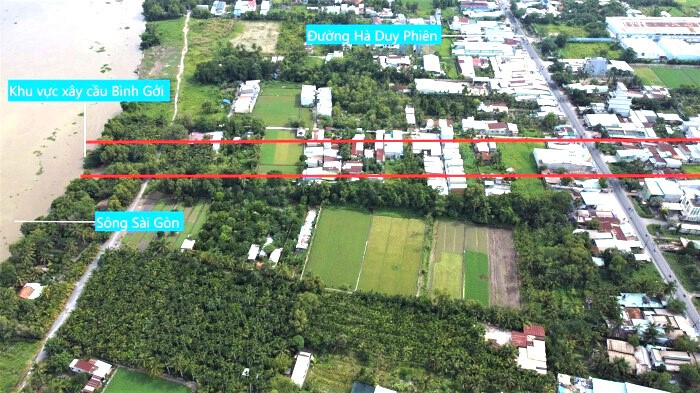 Vị trí xây dựng cầu Bình Gởi của dự án Vành đai 3 Ảnh: Hải Quân