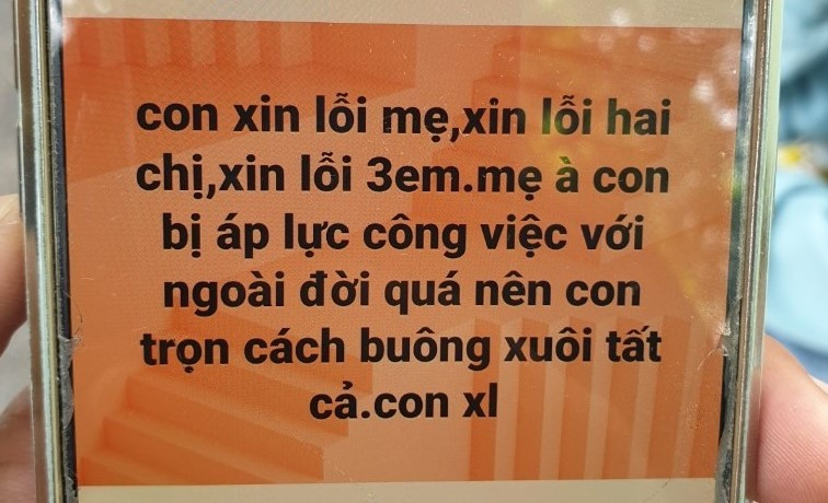 Dòng trạng thái trên trang cá nhân của nạn nhân trước khi tử vong