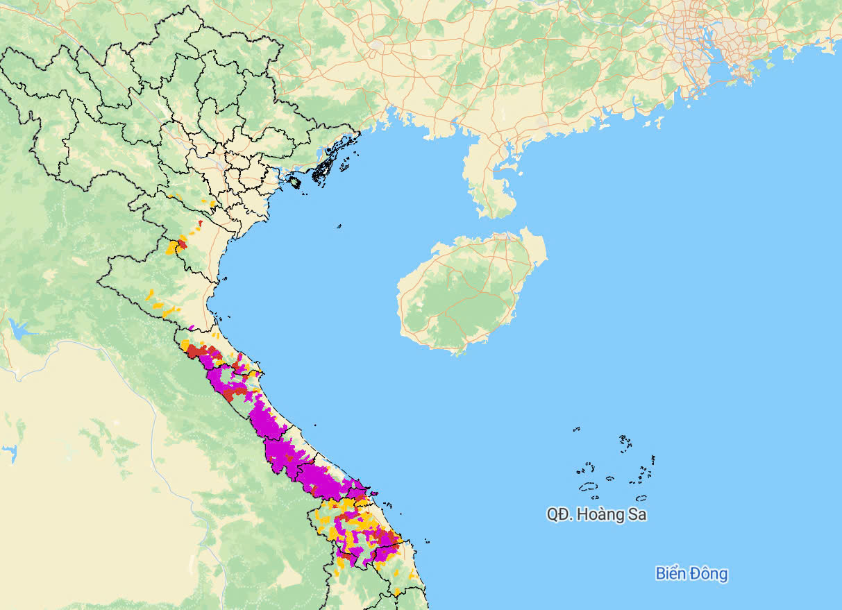 Áp thấp nhiệt đới vào sâu đất liền, vùng mưa chuyển dịch lên Thanh Hoá – Quảng Trị ảnh 11 Áp thấp nhiệt đới vào sâu đất liền, vùng mưa chuyển dịch lên Thanh Hoá – Quảng Trị ảnh 11