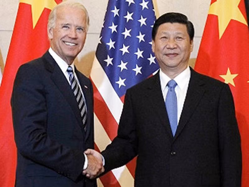 Phó chủ tịch nước Tập Cận Bình với Phó Tổng thống Mỹ Joe Biden
