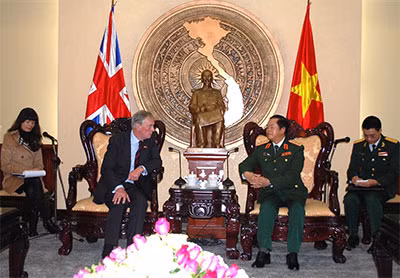 Thượng tướng Đỗ Bá Tỵ tiếp xã giao Huân tước Lord Astor và Đoàn