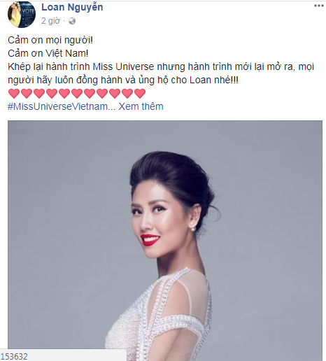 Người hâm mộ động viên, chia sẻ với những cố gắng của Nguyễn Thị Loan tại Miss Universe ảnh 1