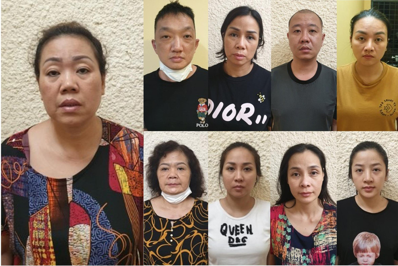 Trịnh Thị Phương (ảnh to) và đồng phạm