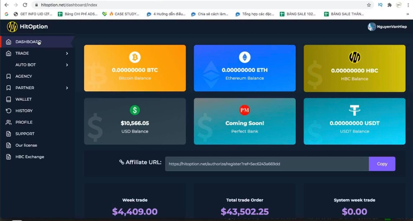Giao diện sàn Hitoption trước khị bị cơ quan chức năng "sờ gáy" Giao diện sàn Hitoption trước khị bị cơ quan chức năng "sờ gáy"