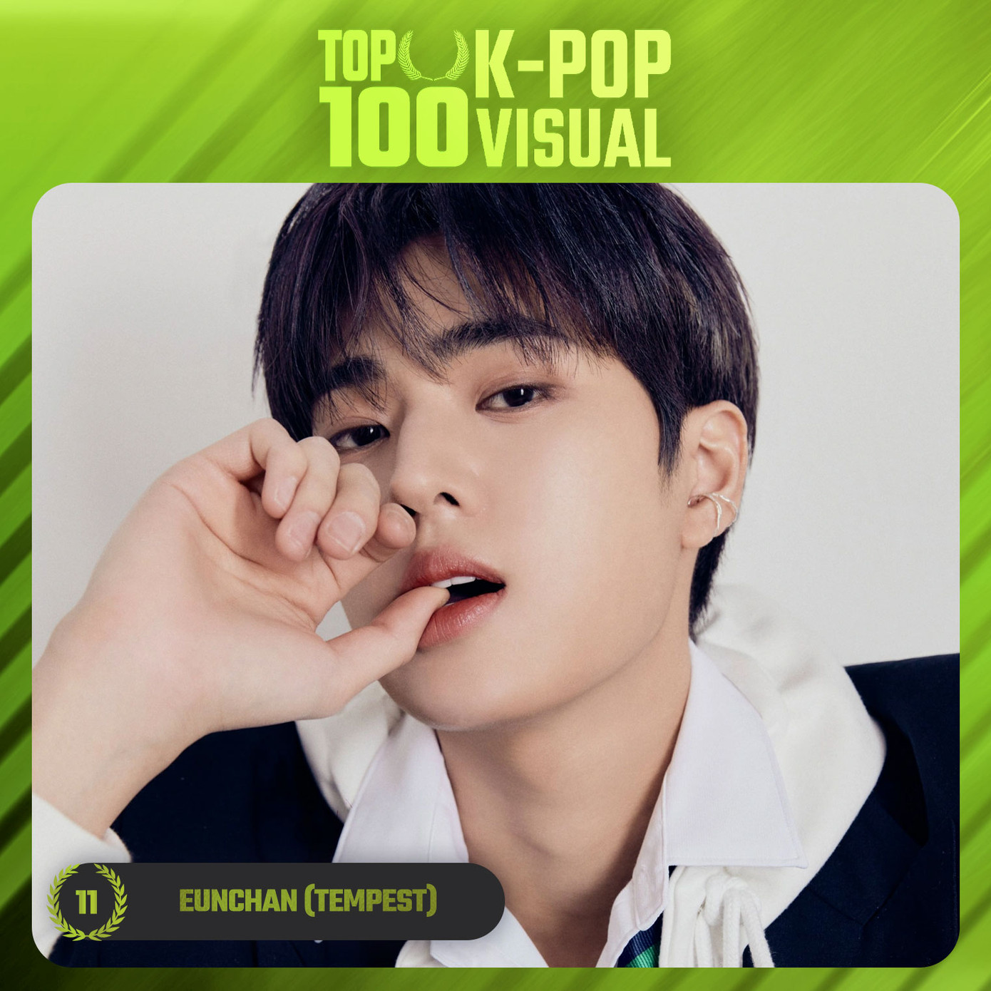 Hạng 11 là Eunchan, nhận được 38.509 phiếu bầu. Anh sinh năm 2001, hoạt động với tư cách thành viên nhóm Tempest của Yuehua Entertainment từ tháng 2/2022. Nhóm nhạc có thành viên người Việt Nam, Hanbin.