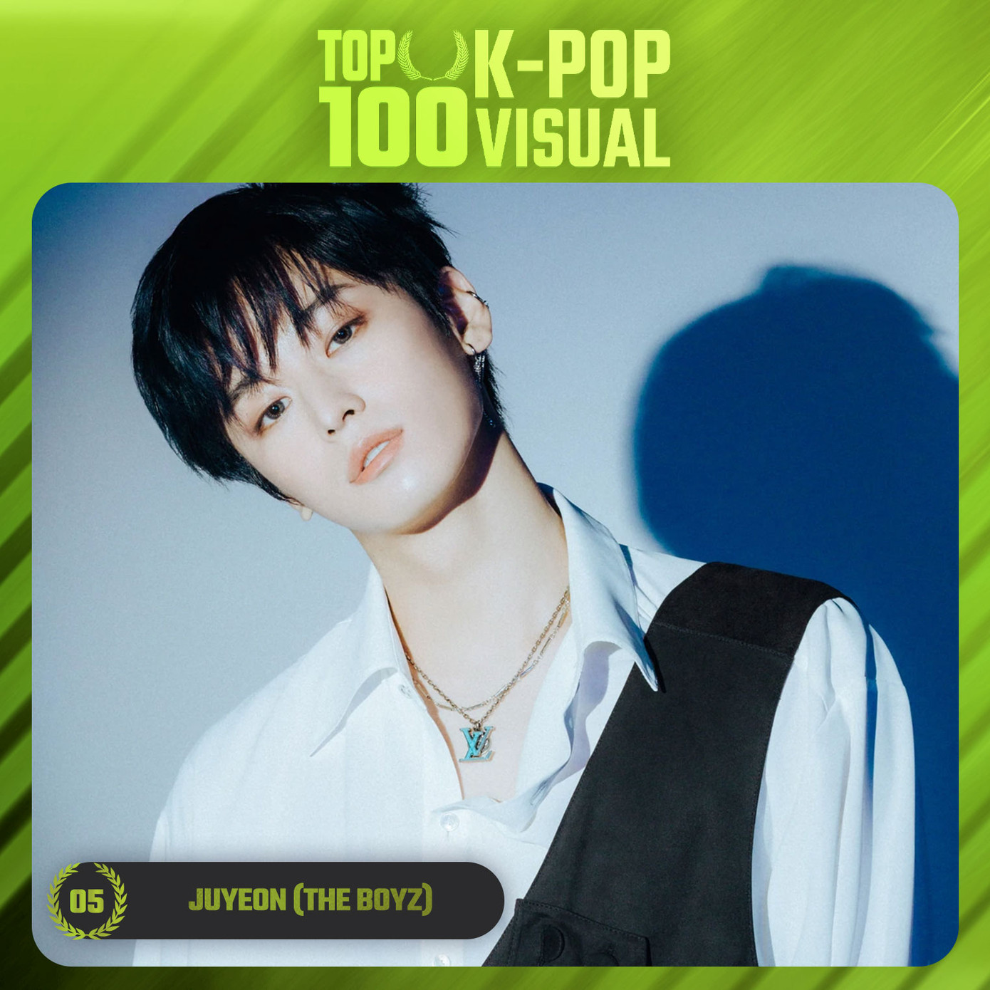 Hạng 5 thuộc về Juyeon, với 99.135 phiếu bầu. Idol sinh năm 1998 đảm nhận vị trí nhảy chính và hát phụ của nhóm nhạc nam nổi tiếng The Boyz do IST Entertainment thành lập và quản lý.