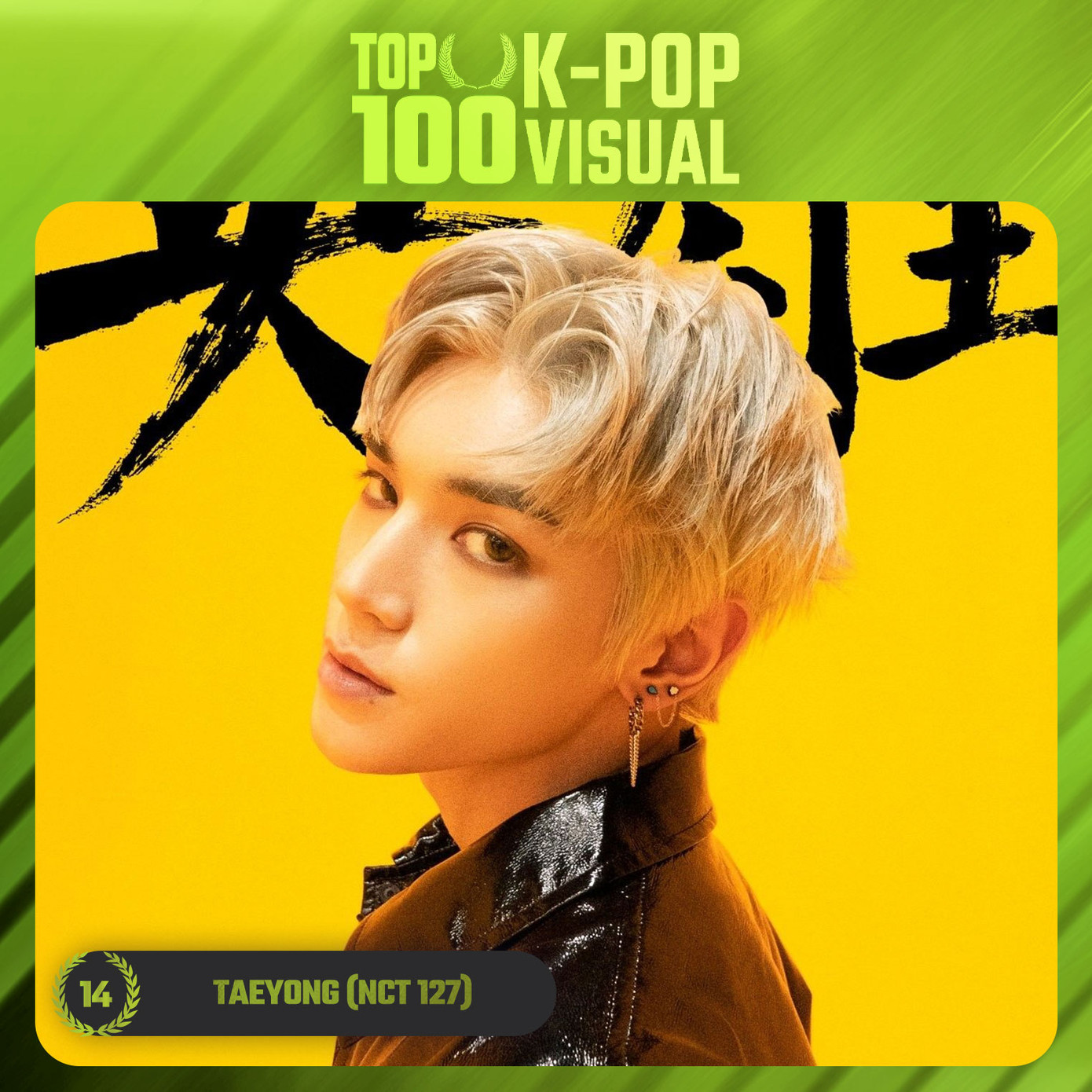 Taeyong giữ hạng 14, nhận được 33.026 phiếu bầu. Anh là trưởng nhóm nhạc nam Hàn Quốc NCT, nhóm nhỏ NCT 127 và là thành viên nhóm nhỏ NCT U, nhóm nhạc đặc biệt SuperM do SM Entertainment thành lập và quản lý.
