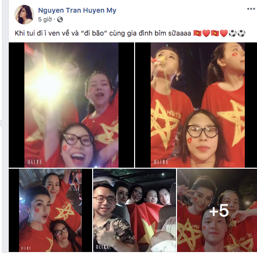 Á hậu Huyền My cũng được xem là một trong những mỹ nhân mê bóng đá nhất của V-Biz.