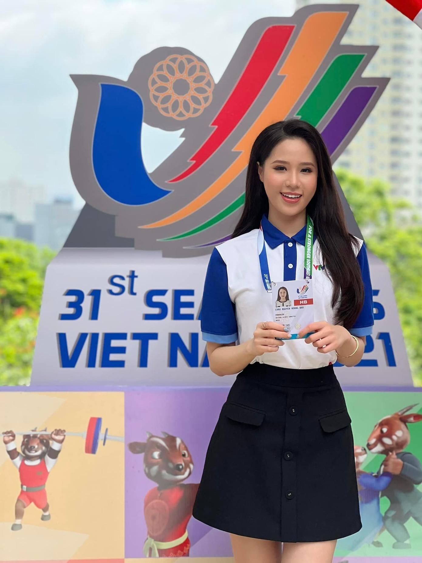 Hình ảnh hậu trường của MC Bảo Châu tại SEA Games 31. Hình ảnh hậu trường của MC Bảo Châu tại SEA Games 31.