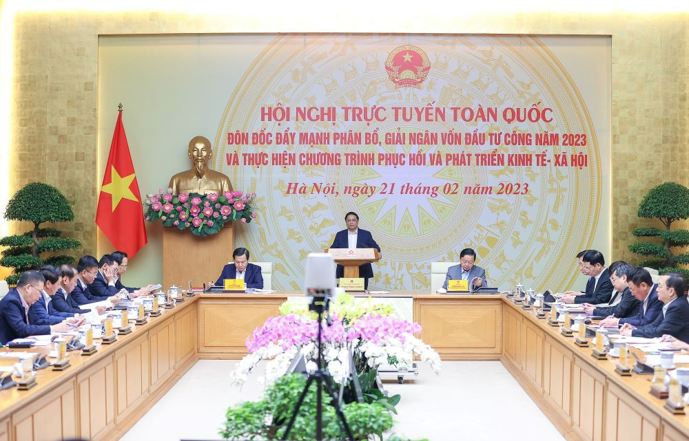 Hội nghị trực tuyến toàn quốc về giải ngân vốn đầu tư công.