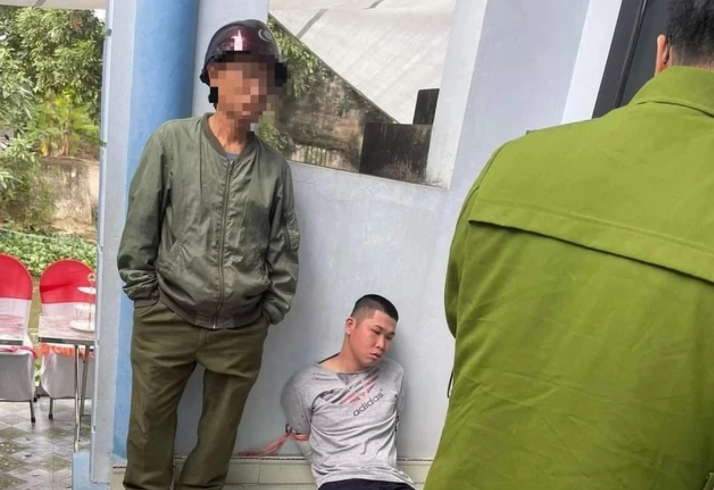 Nghi phạm bị bắt giữu sau vụ tấn công.