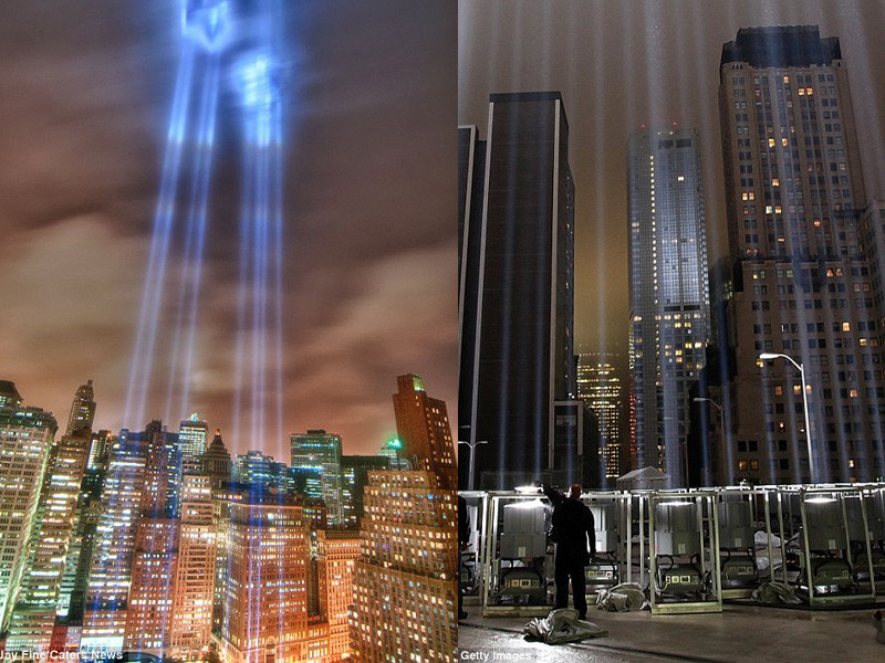 Nổi bật cùng với ánh điện từ các tòa nhà xung quanh